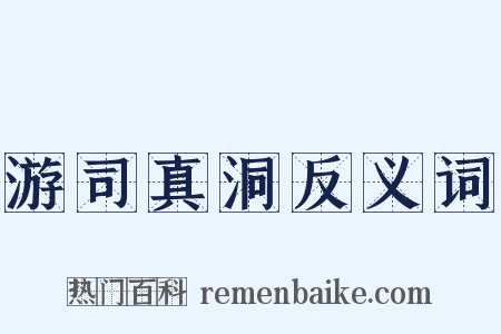 游司真洞反义词是什么意思的图片